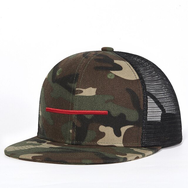 Camo Snapback Red Line - Woodland — изображение 3