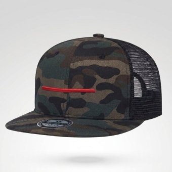 Camo Snapback Red Line - Asian Woodland
