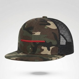 Camo Snapback Red Line - Woodland