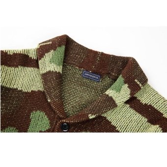 camo cardigan mens