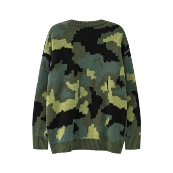 camo print sweater