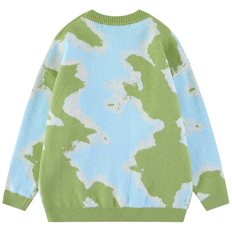 camouflage fashion sweater "Banged" Blue|Green
