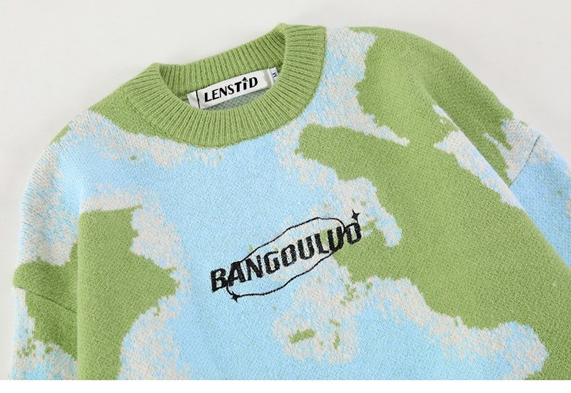 camouflage fashion sweater "Banged" Blue|Green
