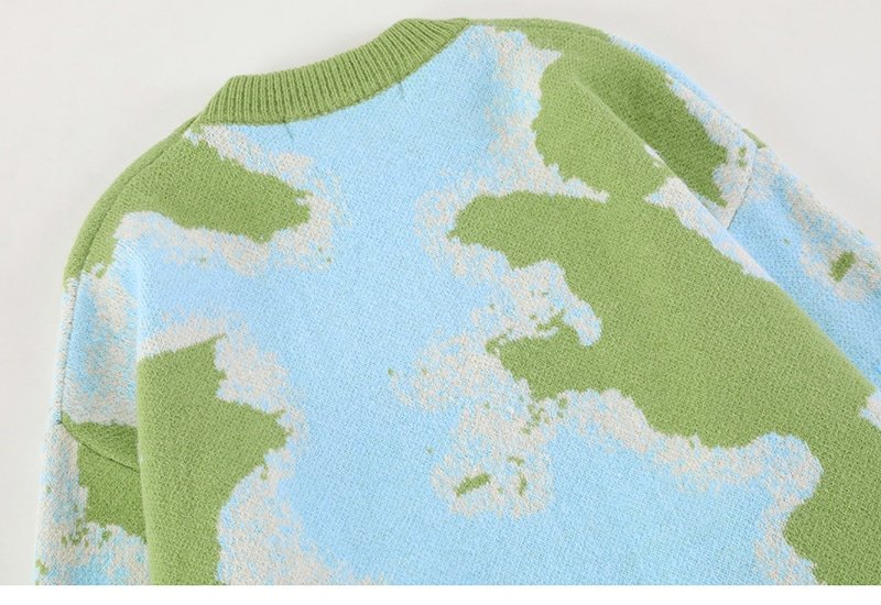 camouflage fashion sweater "Banged" Blue|Green
