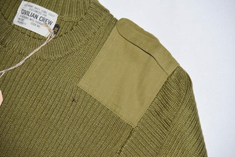 commando sweater with epaulets "USMC" Navy Blue|Olive