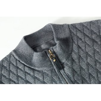 quarter zip military sweater Beige|Green|Grey