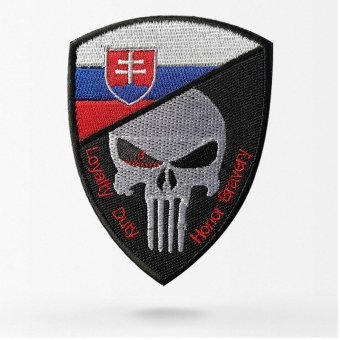 Parche bandera calavera de Eslovaquia