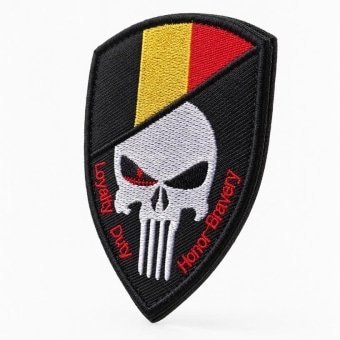 Belgium skull flag patch