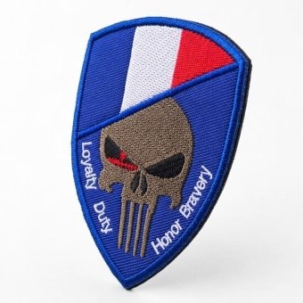 France skull flag patch