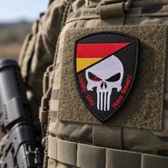 Germany flag skull patch