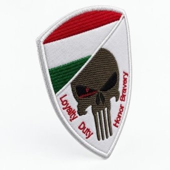 Hungary skull flag patch