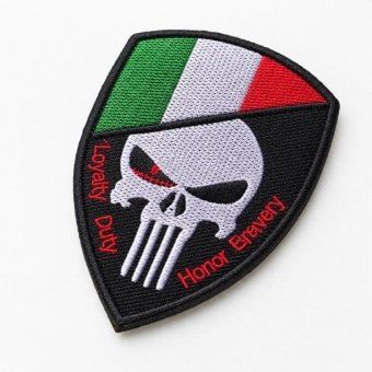 Italia skull flag patch