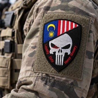 Malaysia skull flag patch