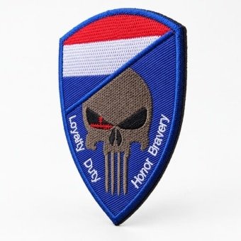 Netherlands flag skull patch