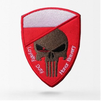 Parche calavera bandera de Polonia