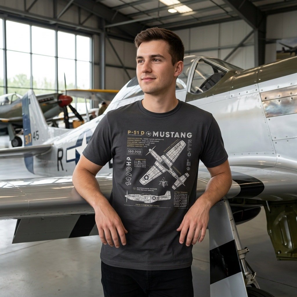 P 51 Mustang Tshirt