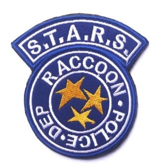 raccoon city patch  Embroidered - Blue