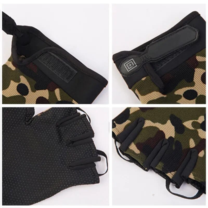 Military fingerless gloves Black|Coyote Brown|Olive|Woodland