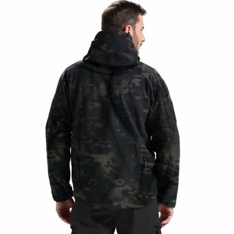 Black multicam softshell jacket