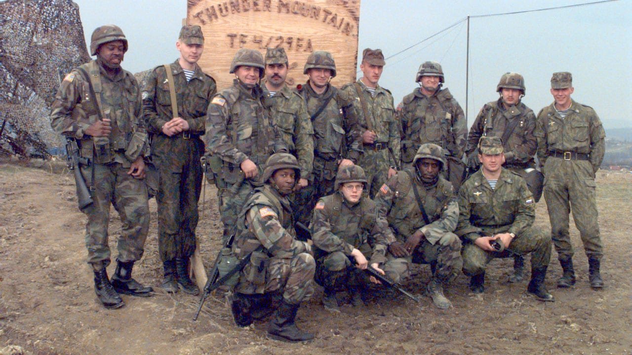 Woodland camo in use