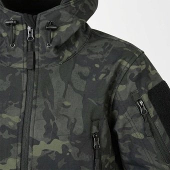 Black multicam softshell jacket “Veter”
