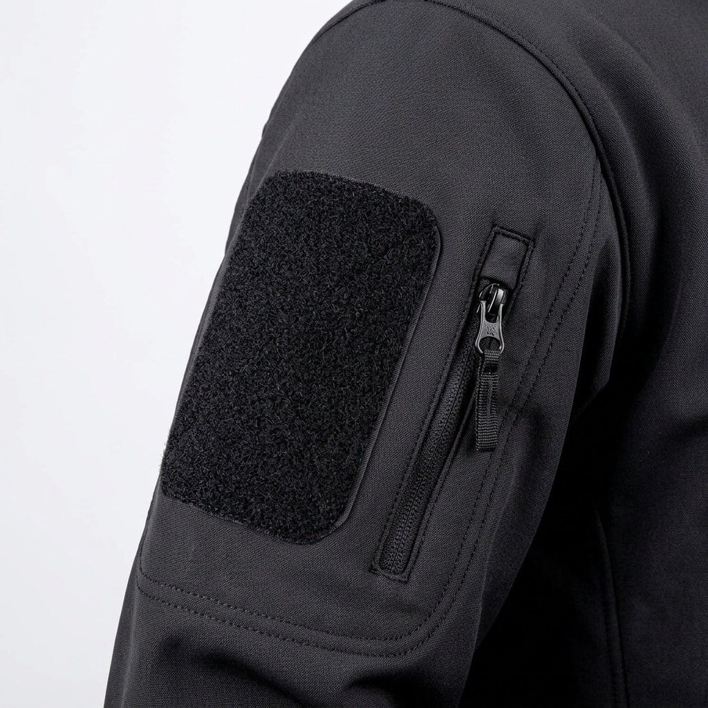 Black tactical softshell jacket “Veter”