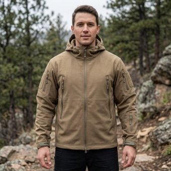 Coyote Brown softshell jacket “Veter”