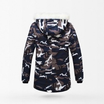 camouflage parka with fur hood