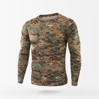 Военный лонгслив с цифровым камуфляжем