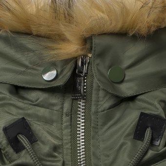 parka military jacket with fur hood