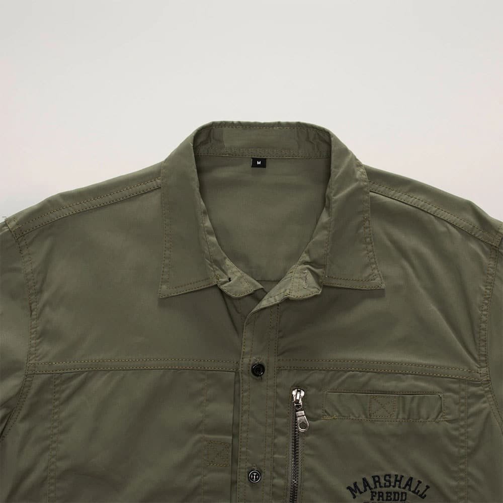 military vintage button up shirt