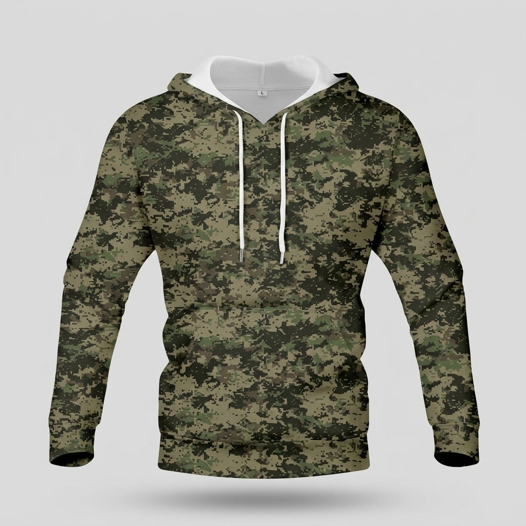 Digital green camo hoodie