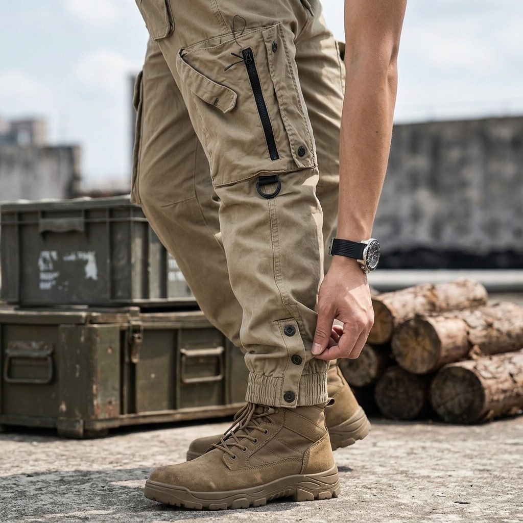 Skinny military cargo pants
