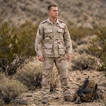 3 Color Desert BDU Combat Uniform