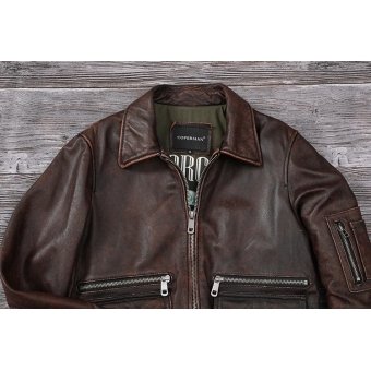 Copersian Leather Bomber Jacket