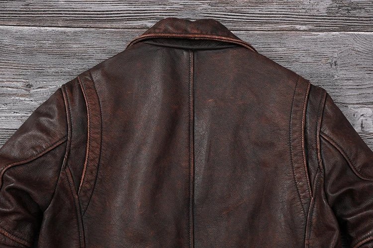 brown leather flight jacket vintage