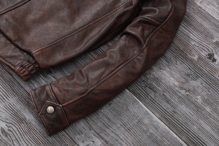 brown leather flight jacket vintage