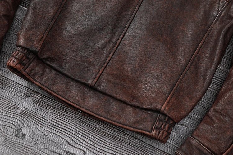 brown leather flight jacket vintage