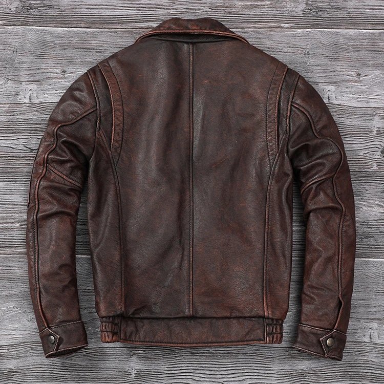 brown leather flight jacket vintage