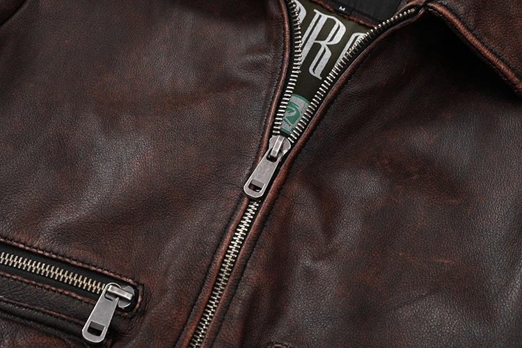 Copersian Leather Bomber Jacket