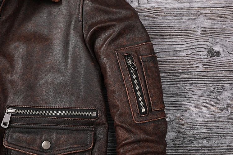 Copersian Leather Bomber Jacket