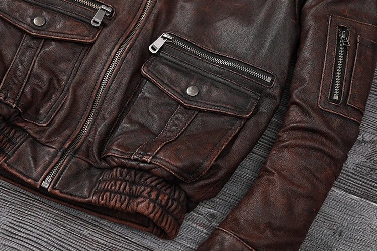 Copersian Leather Bomber Jacket