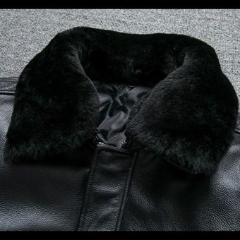 Black-B-3-Leather-Bomber-Jacket-with-Fur-Collar