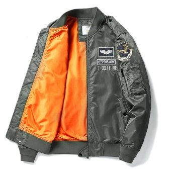 MA-1 flight jacket with patches Olive Green