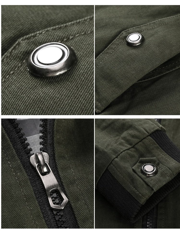 Men's Army Bomber Jacket Army Green|Black|Blue|Khaki|Red