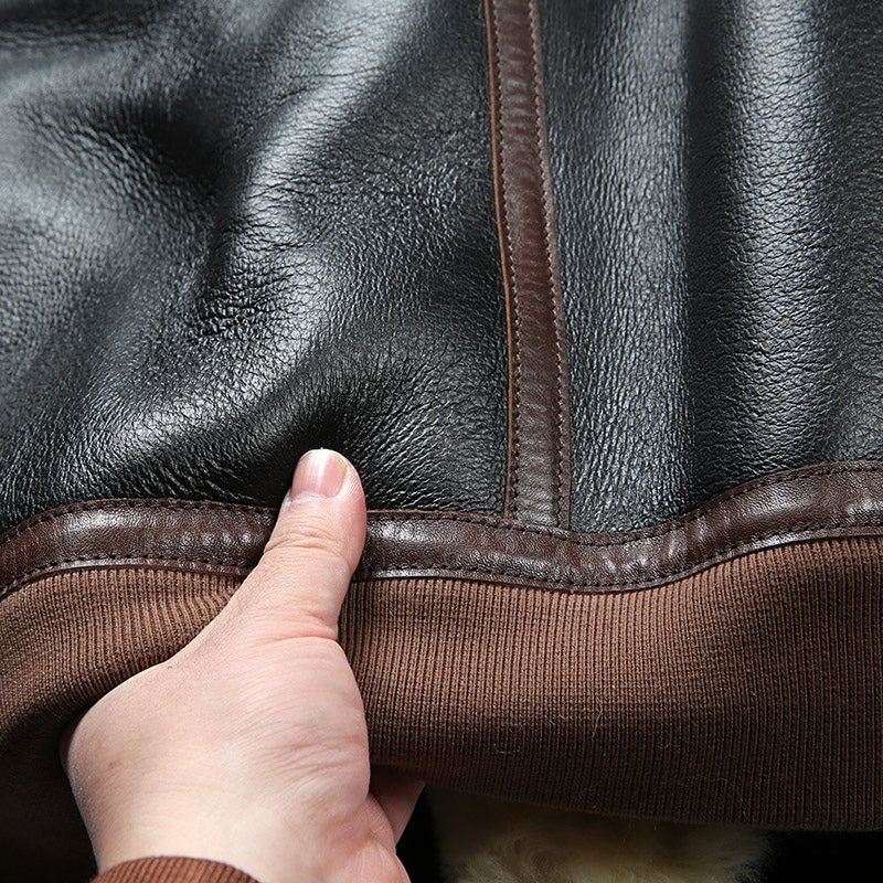 Men A2 Shearling Leather Jacket