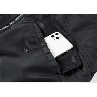 mens winter techwear bomber jacket Black|Green