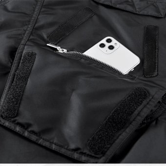 mens winter techwear bomber jacket Black|Green