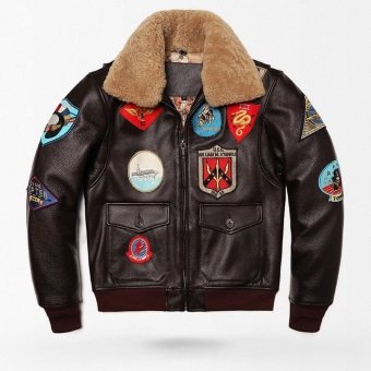 Кожаная куртка-бомбер Top Gun Maverick