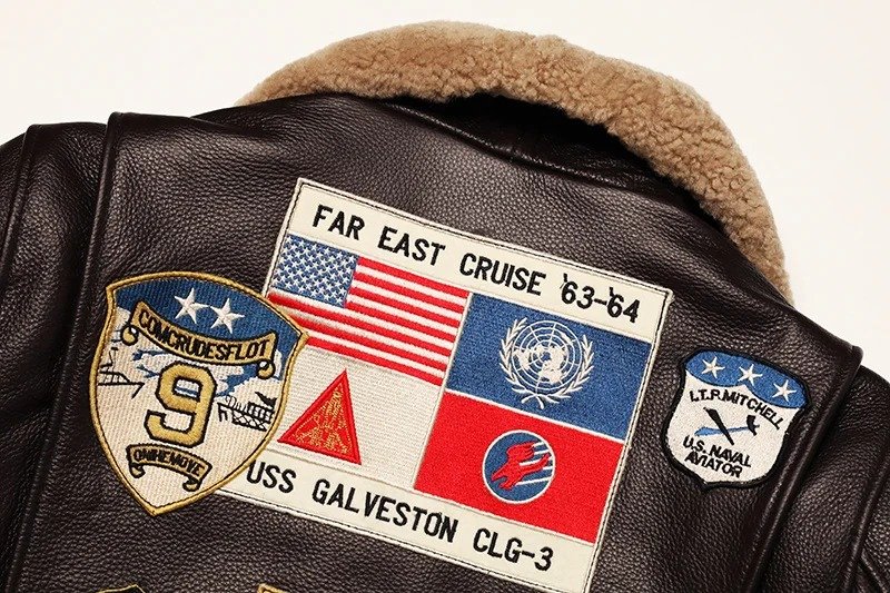 Кожаная куртка-бомбер Top Gun Maverick — изображение 12